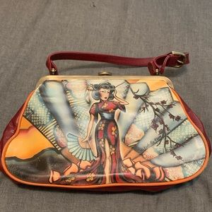 Isabella Fiore Geisha Girl Leather Handbag